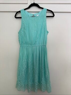 Mint Lace Fit & Flare Dress